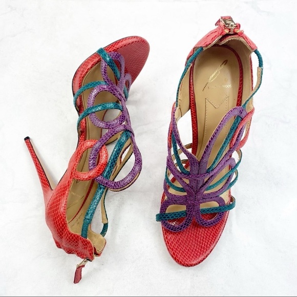 [Brian Atwood] Caged Mutli-Colored Heels - Picture 5 of 6